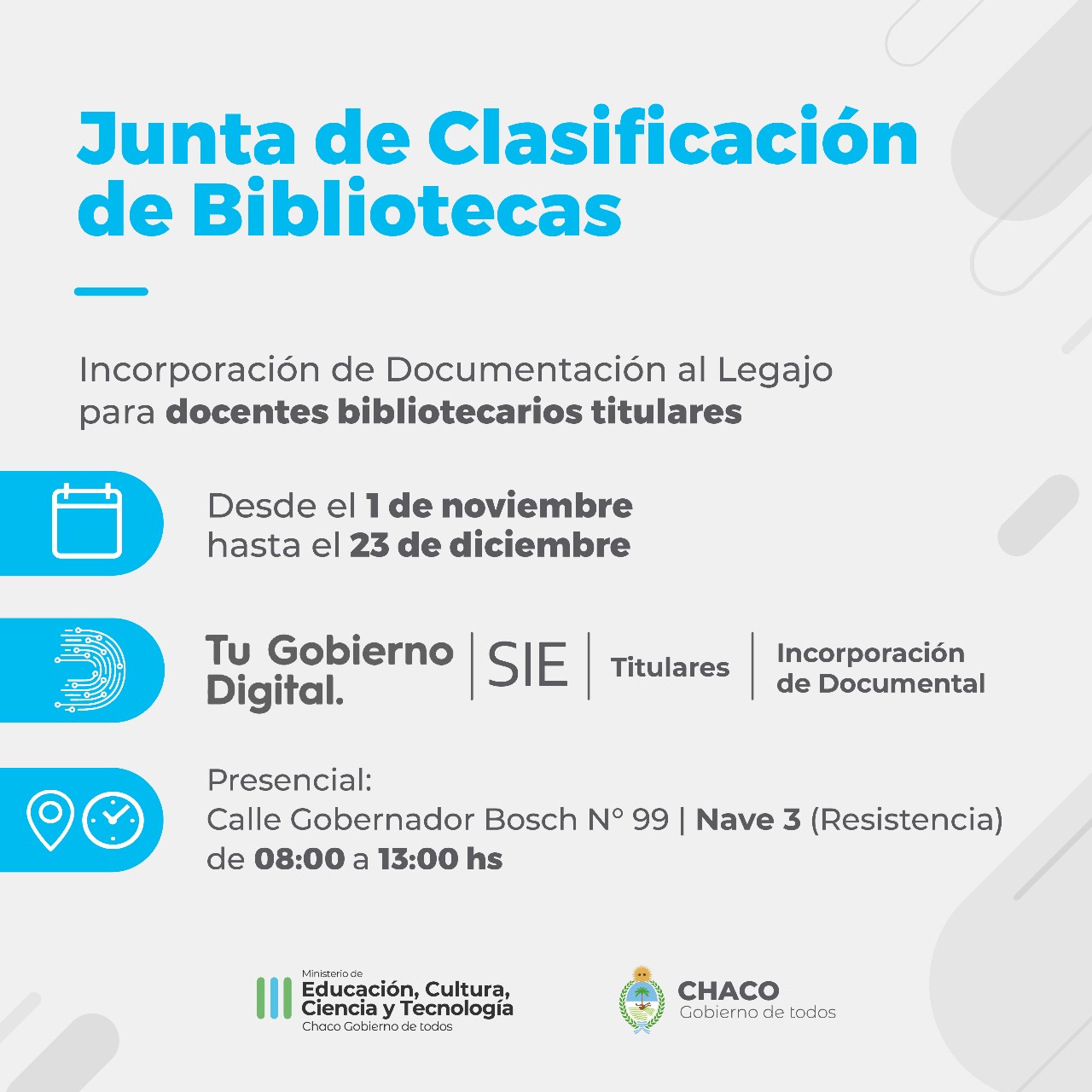 DOCENTES BIBLIOTECARIOS: DESDE NOVIEMBRE SE PUEDE INCORPORAR DOCUMENTACIÓN AL LEGAJO