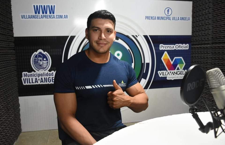 LA MUNICIPALIDAD DE VILLA ÁNGELA DESTACA EL TRABAJO DEL FISICOCULTURISTA BRIAN GONZÁLEZ