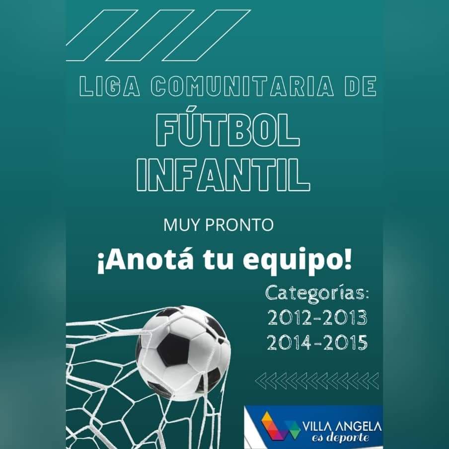 VILLA ANGELA: EL MUNICIPIO ANUNCIÓ QUE SE ENCUENTRAN ABIERTAS LAS INSCRIPCIONES A LA LIGA DE FÚTBOL INFANTIL