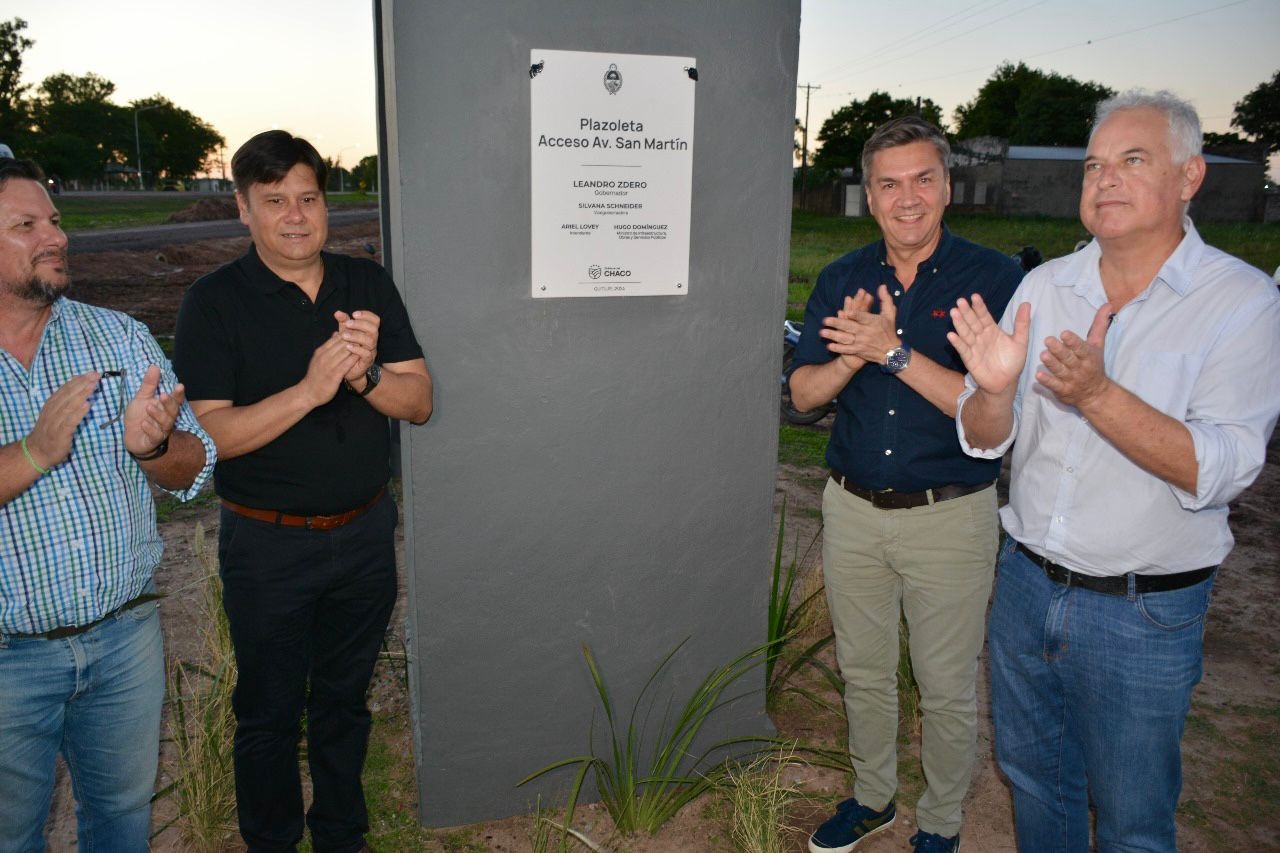 EN QUITILIPI: EL GOBERNADOR ZDERO INAUGURÓ ESTE SÁBADO EL RENOVADO ACCESO A LA CIUDAD Y UNA PLAZOLETA