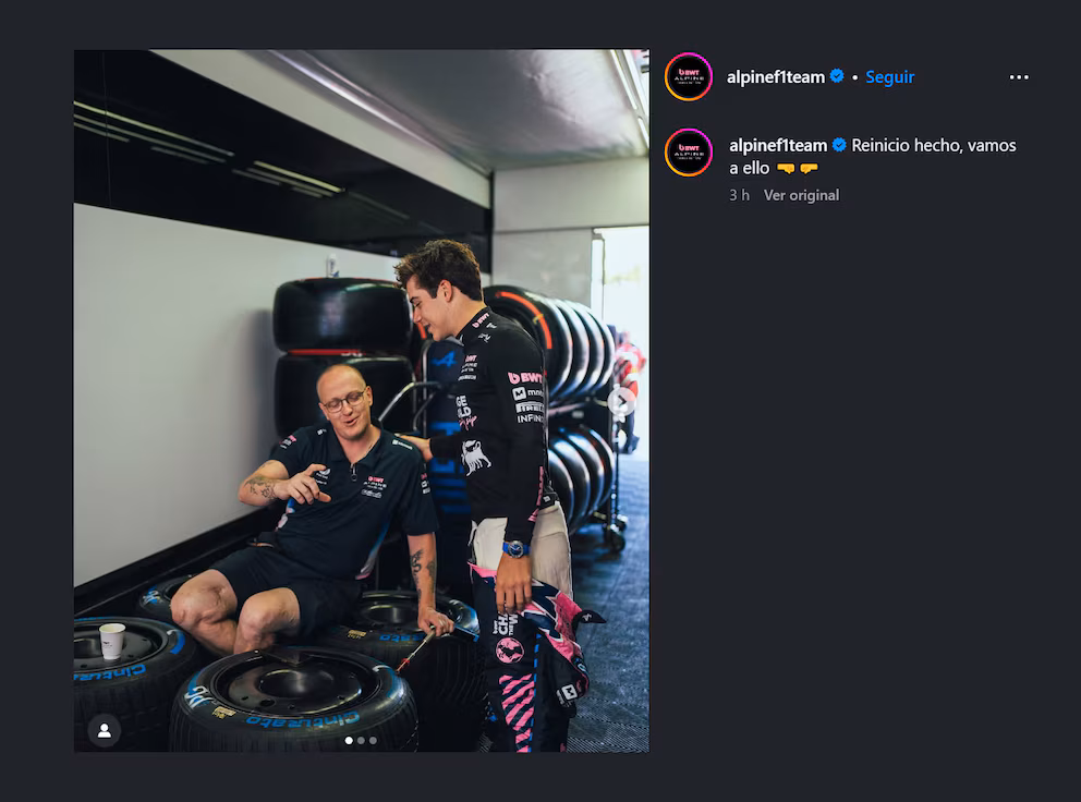 Los guiños de Alpine a Franco Colapinto en la antesala del GP de Bélgica de Fórmula 1: “Reinicio hecho”