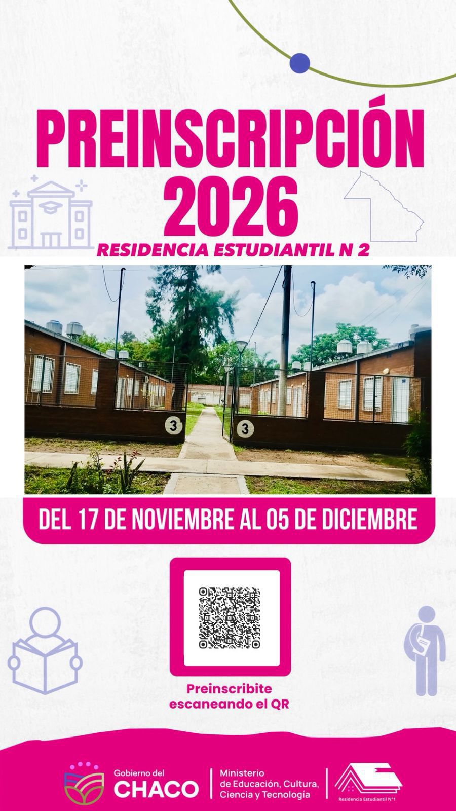 *CONTINÚA LA PREINSCRIPCIÓN 2026 PARA LAS RESIDENCIAS ESTUDIANTILES PROVINCIALES*