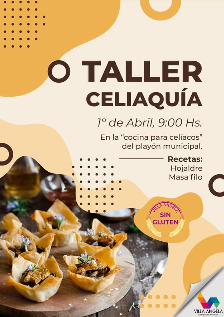 VILLA ANGELA: EL MUNICIPIO REALIZARÁ UN NUEVO TALLER GRATUITO PARA CELÍACOS